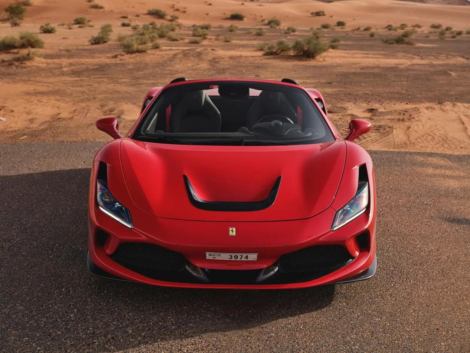 Ferrari F8 Tributo Spider Novitec — Red luxury car rental Dubai — view 2