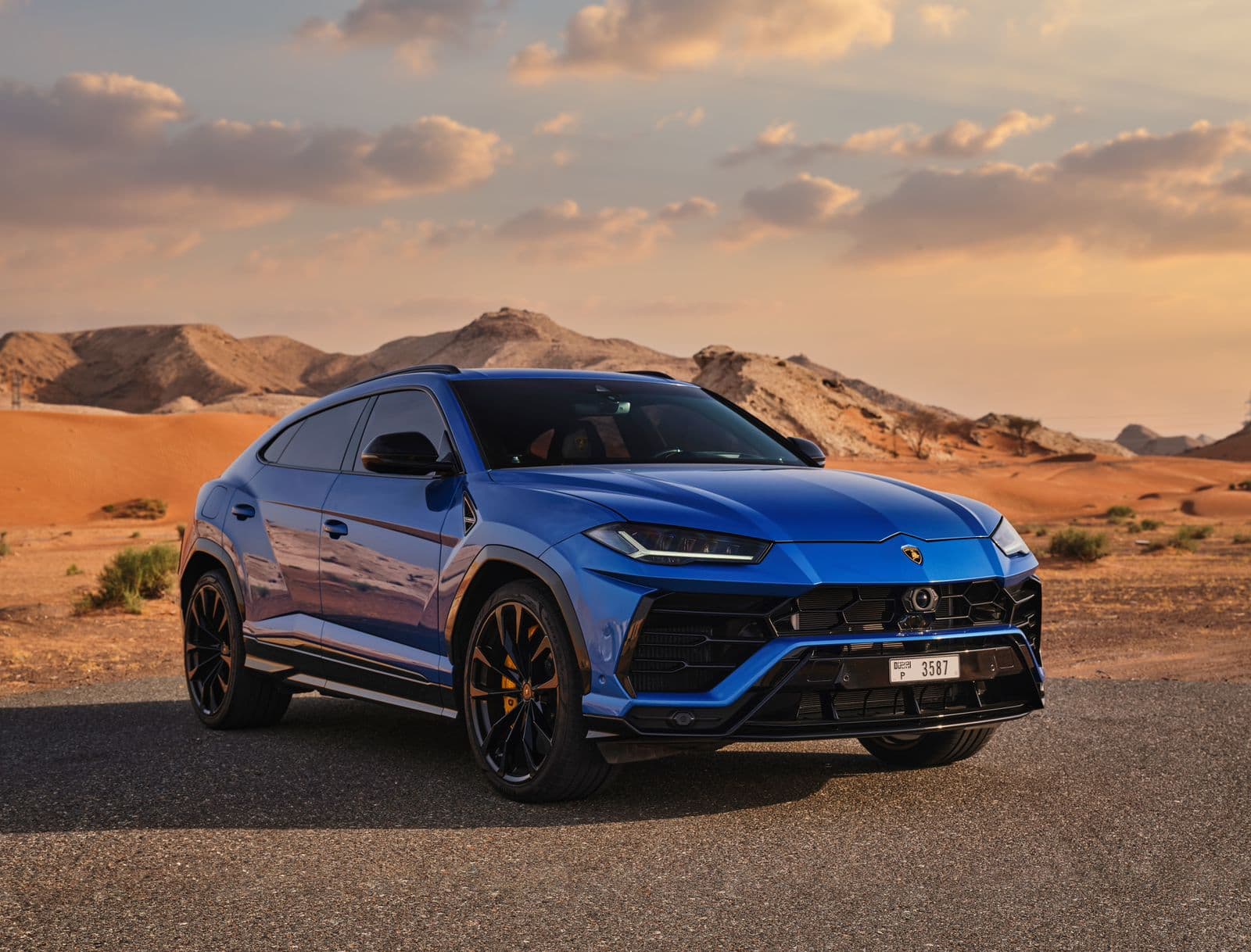 Lamborghini Urus Blue — sports car rental Dubai