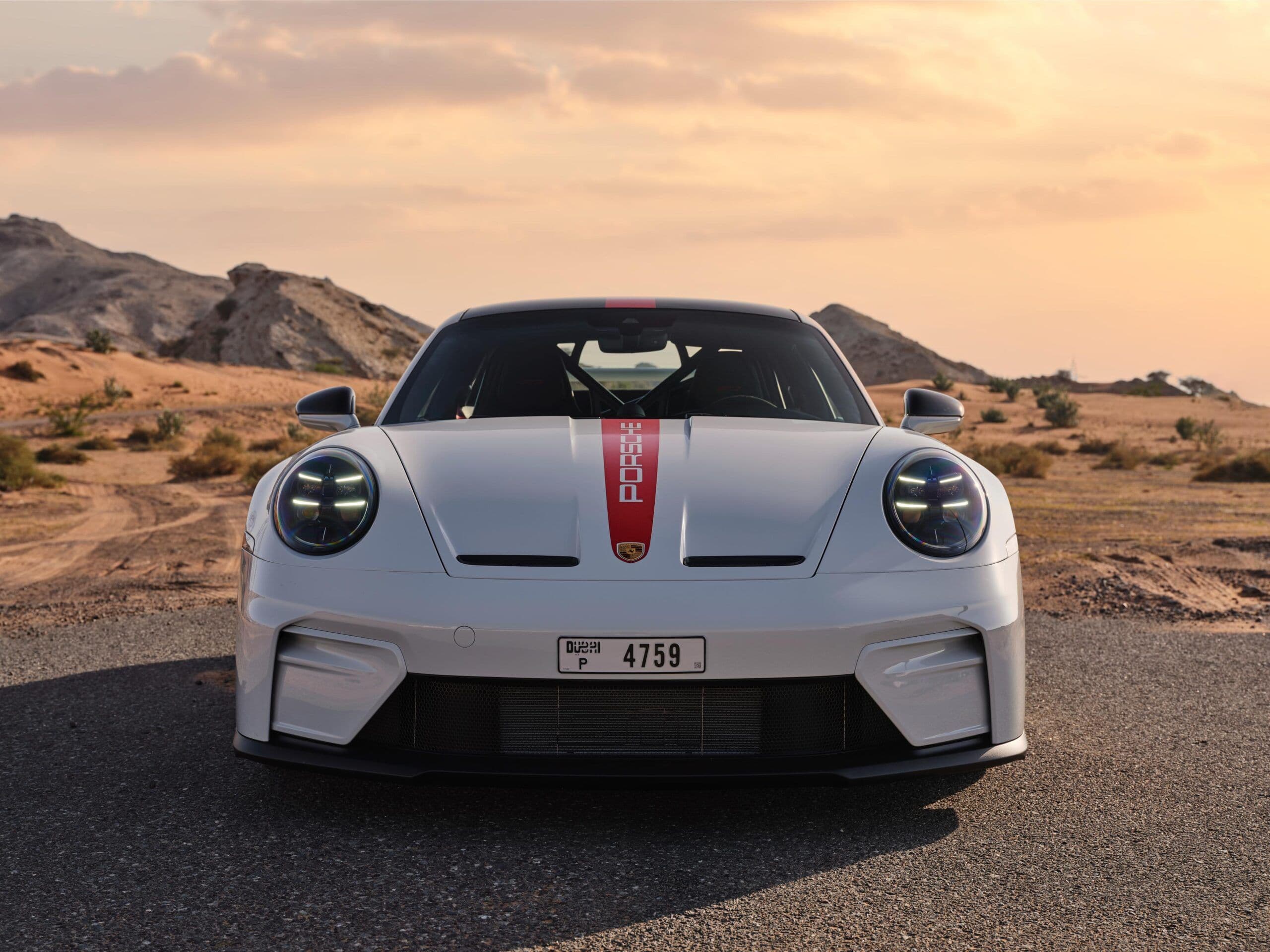 Porsche 911 GT3 2026 — White luxury car rental Dubai — view 2