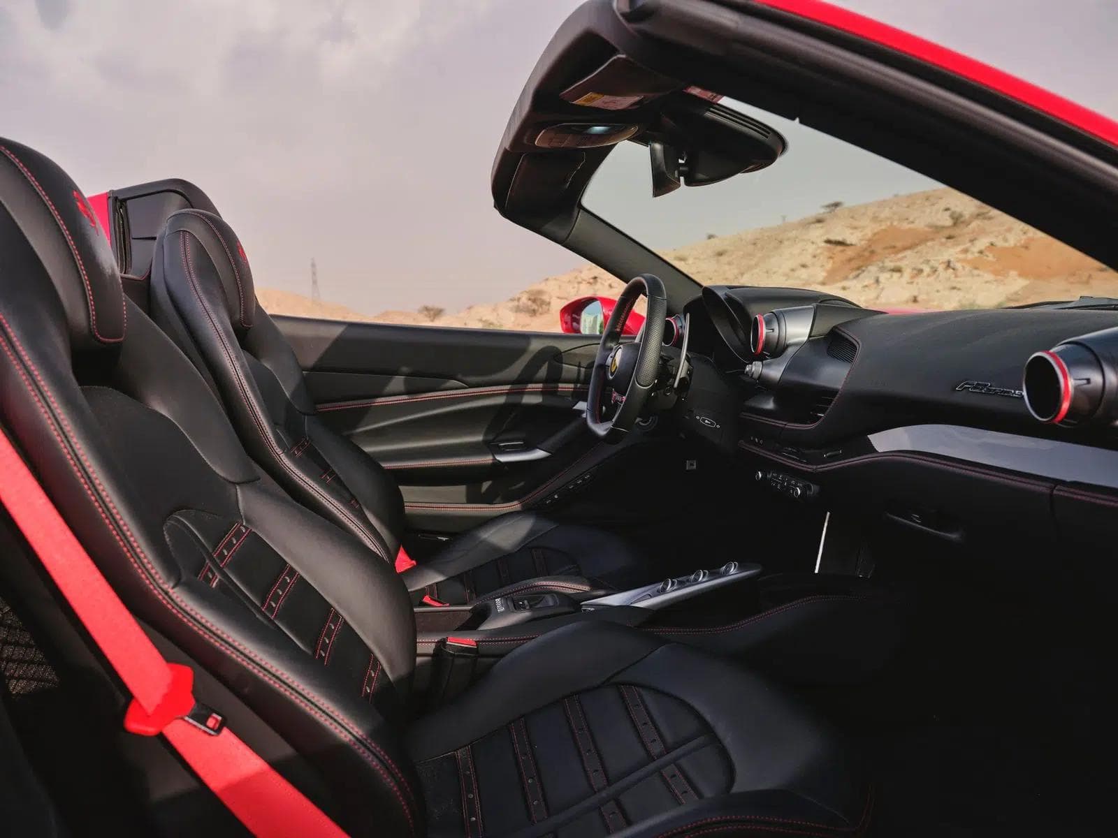 Ferrari F8 Tributo Spider Novitec — Red luxury car rental Dubai — view 8