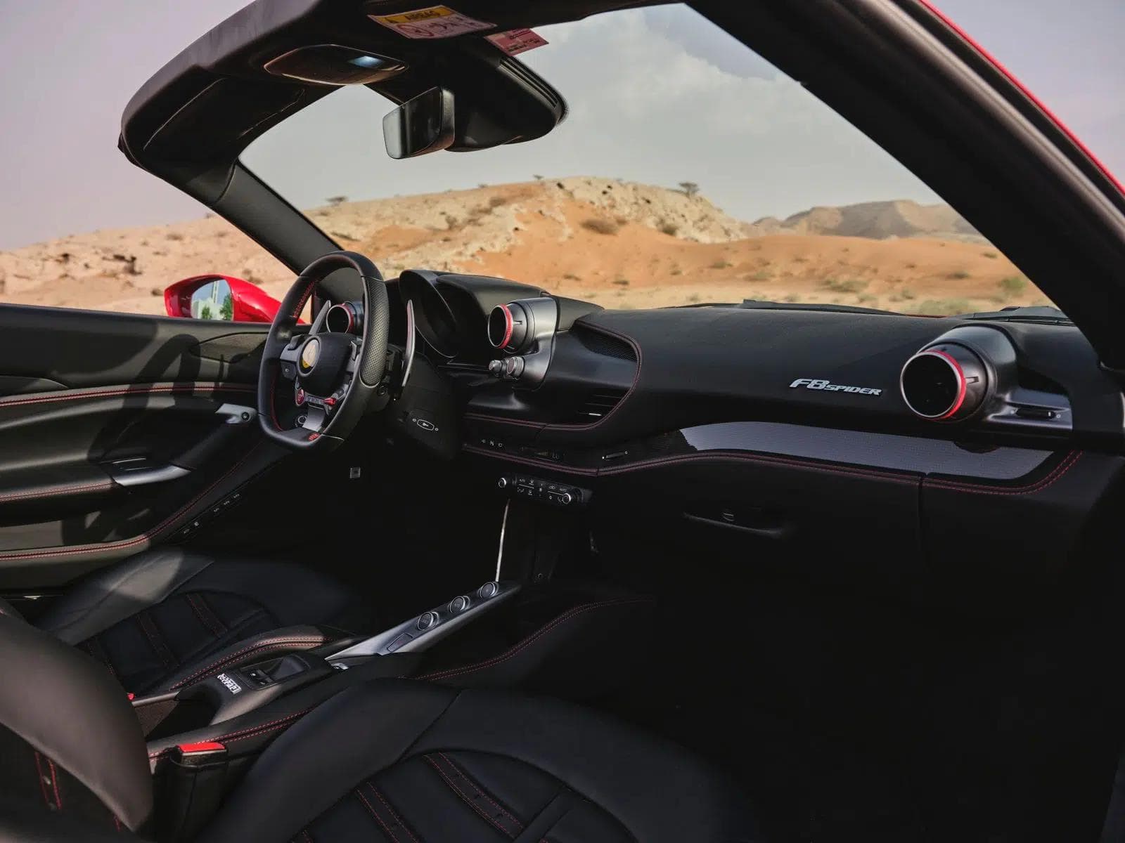 Ferrari F8 Tributo Spider Novitec — Red luxury car rental Dubai — view 10