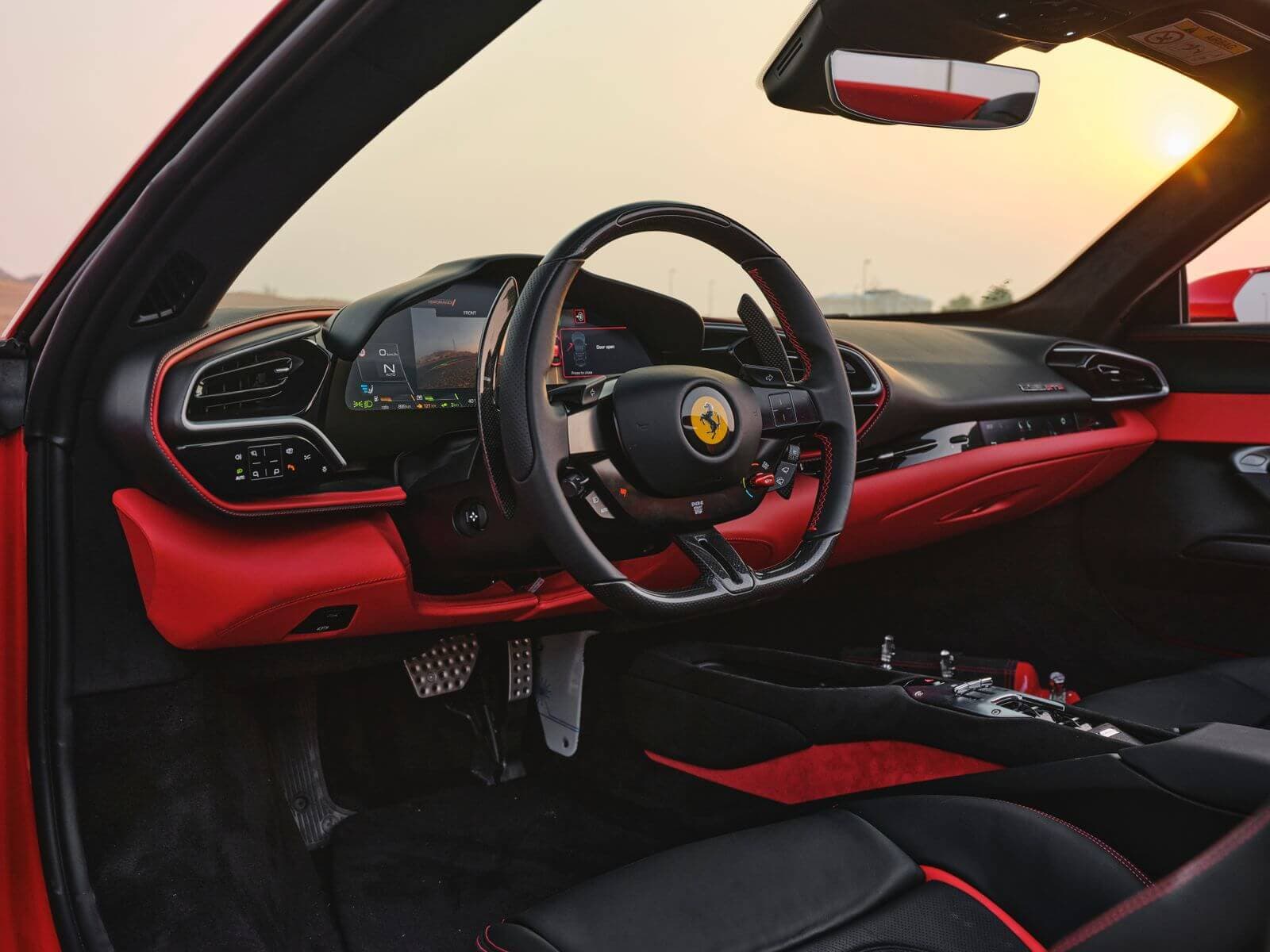 Ferrari 296 GTS Spyder — Red luxury car rental Dubai — view 11