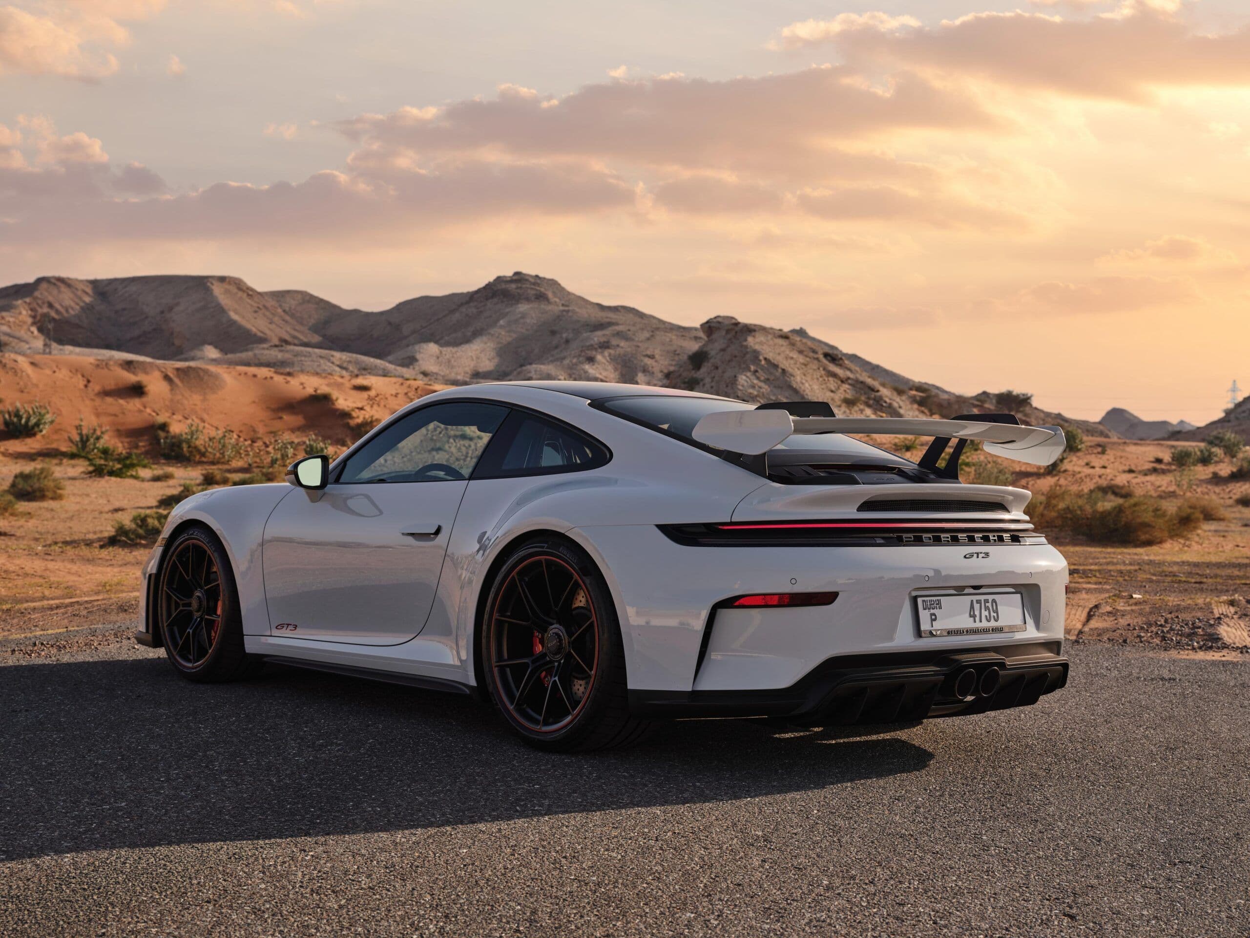 Porsche 911 GT3 2026 — White luxury car rental Dubai — view 6